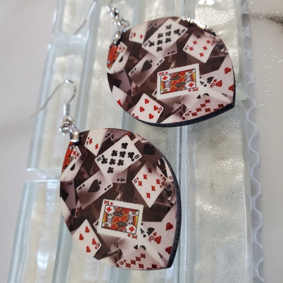Deck of Cards Earrings - Picture 6 of 8